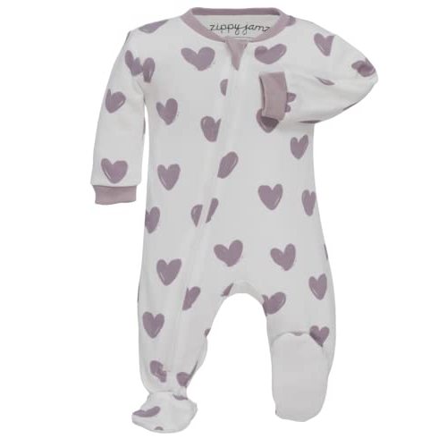 zippyjamz – Zipper Organic Sleeper Footed Onesies Sleeper Baby Pajamas with Inseam Zipper