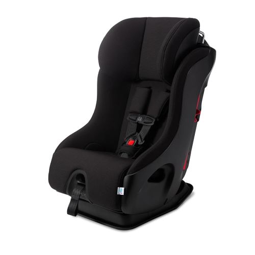 Clek Fllo Convertible Car Seat - Compact Design for 3-Across Seating, Extended Rear-Facing with Anti-Rebound Bar and Flame Retardant-Free (Railroad Ziip)
