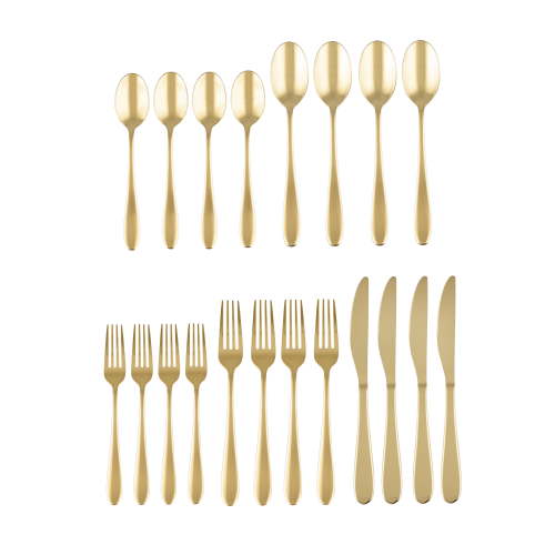 Cambridge Byram Gold 20-Piece Stainless Steel Flatware Set (Service for 4)