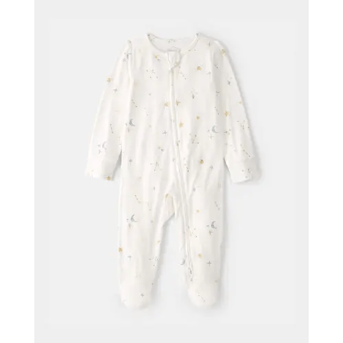 Baby Constellation 2-Way Zip PurelySoft Footie Sleep & Play Pajama - Cream