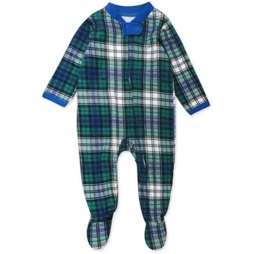 HonestBaby unisex-baby Holiday Sleep & Play Footed One-piece Pajama Sleeper 100% Organic Cotton