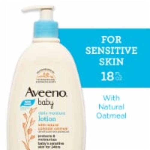 Aveeno Baby Daily Moisture Body Lotion for Sensitive Skin With Nourishing Oatmeal, 18 fl oz