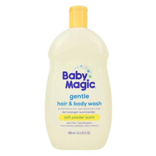 Baby Magic Tear-Free Gentle Hair and Body Wash, Soft Powder Scent, Hypoallergenic, 16.5 oz.
