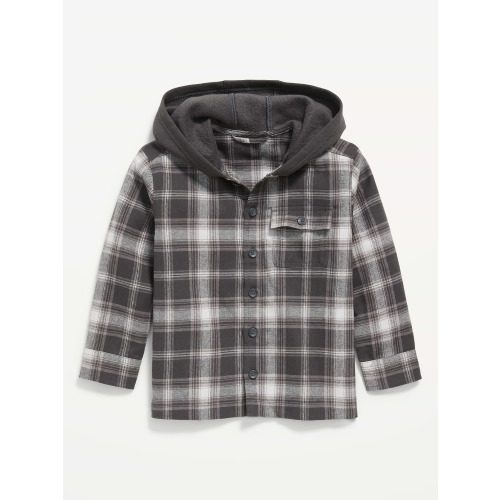 Long-Sleeve Hooded Flannel Shirt 4T