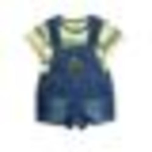 John Deere Infant Boys' Stripe Tractor Shortall, 3-6 M,White at Tractor Supply Co