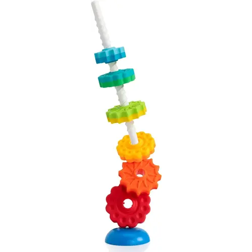 Fat Brain Toys SpinAgain, Baby Stacking Toys for Toddlers, Building Baby Toys for Ages 1+, Spinning Toddler Toys