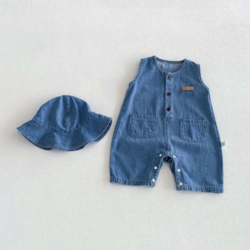 Soft Denim Jumpsuit W Hat | RYAN AND REMI