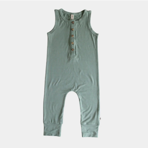 Babysprouts Henley Tank Romper | Sage