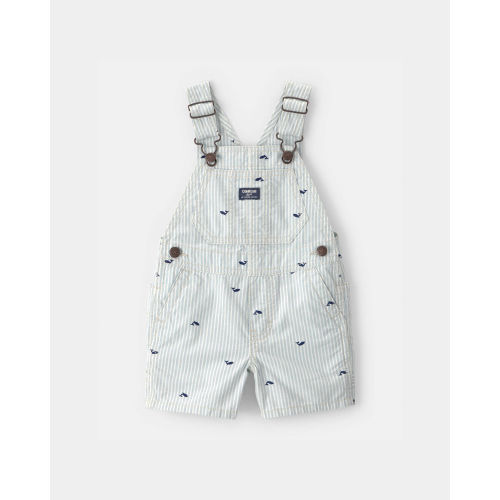 Baby Boy Whale Striped Shortall - Green/White - OshKosh B'gosh | Carter's