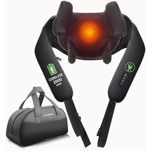 MASGRE Shiatsu Neck and Shoulder Massager with Heat for Pain Relief