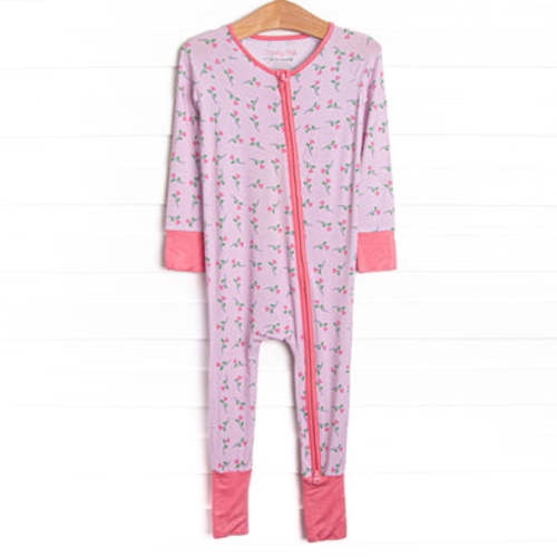 Sweet Pea Stems Bamboo Zippy Pajama, Pink – Stitchy Fish