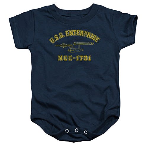 Enterprise Athletic - Star Trek - Infant One-Piece Snapsuit, 6 Months - Star Trek Shirts