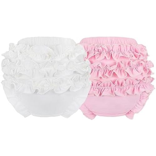 Billion Xin Girls Knickers for Toddler Girls Ruffle Panty Diaper Covers for Girls Cute Cotton Baby Girl Shorts