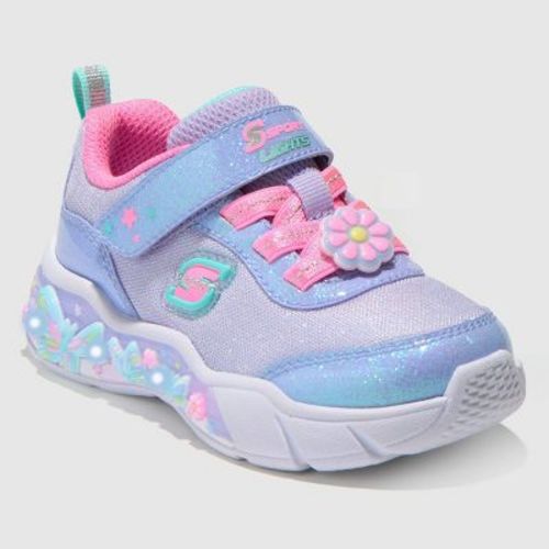 S Sport By Skechers Toddler Kaiah Purple Butterfly Light up Sneakers - Lavender 8T