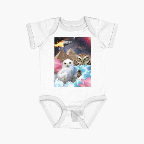 Bella Canvas I Dream Of Space Owls Short Sleeve Baby One-Piece Newborn Gender Neutral Outfit, Baby Boy Or Girl Bodysuit, Birrthday Gifts
