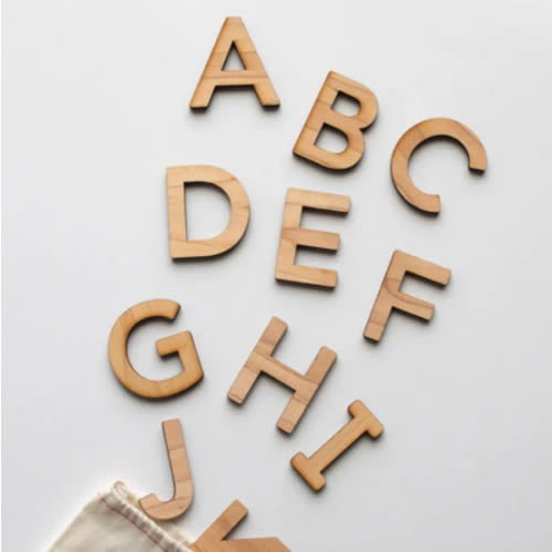 Wooden Uppercase Alphabet Set