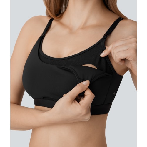 SpeedWave™ Medium Support Adjustable Hook Quick Dry Nursing Workout Sports Bra A-C Cups
