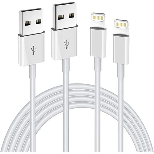 Hi-Mobiler [MFi Certified] iPhone Charger 2pack 10FT Long Lightning Cable Fast Charging High Speed Data Sync USB Cable Compatible iPhone 13/12/11 Pro Max/XS MAX/XR/XS/X/8/7/Plus/6S iPad AirPods