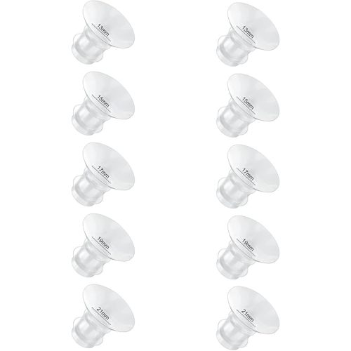 Flange Inserts 13/15/17/19/21mm 10PC Compatible with Momcozy S12 pro/S9 pro/S9/S10/S12/Medela/TSRETE/Spectra/Bellababy etc 24mm Wearable Breast Pump, Reduce 24mm Tunnel Down to Correct Size
