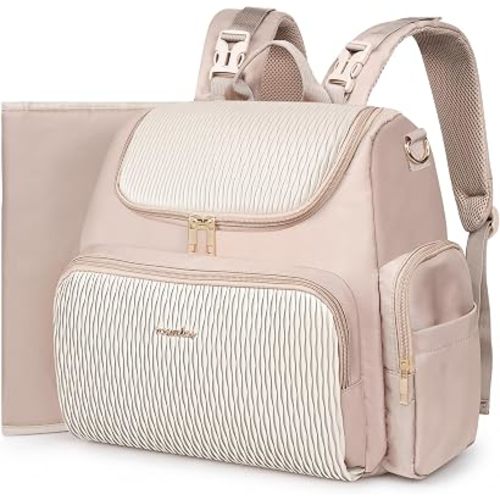 Stylish Baby Diaper Bag Backpack with Waterproof Pad