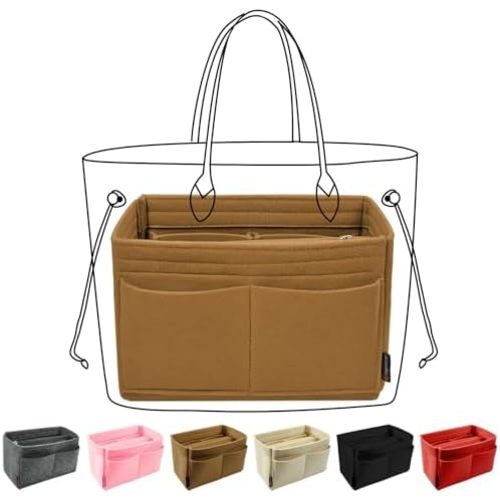OMYSTYLE Purse Organizer Insert, Felt Tote Bag Organizer Insert with 5 Sizes, Handbag Dividers for Inside Purse, Compatible with Longchamp, Neverful, Speedy and More