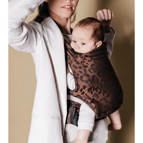 Mocha Leopard Organic Cotton Baby Carrier | Ergonomic & Stylish