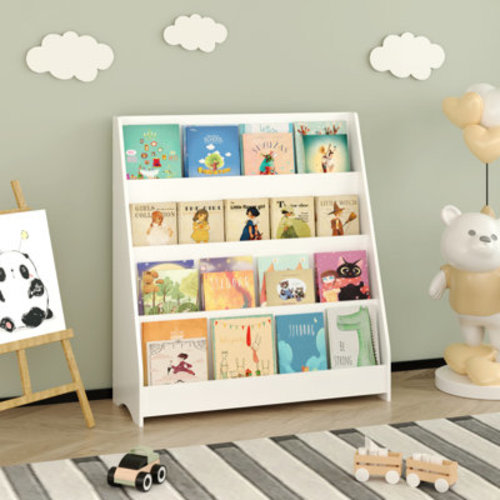 Ebern Designs 4-Tier Kids Bookshelf, Toddler Book Display Shelves | Wayfair