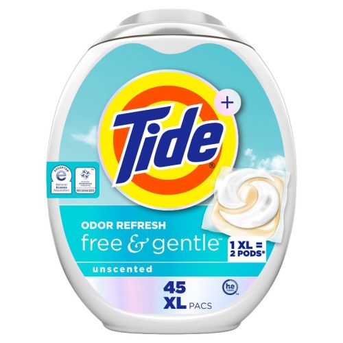 Tide Odor Refresh Free & Gentle HE Deep Cleaning Concentrated Laundry Detergent Pods 45 Pacs - 66oz