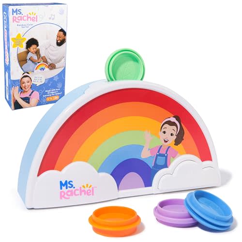 Ms. Rachel Official Electronic Rainbow Color Sorter with Lights, Music & Sounds, 7 Colors, Educational Toys & Toddler Toys for Girls & Boys Ages 1-2+