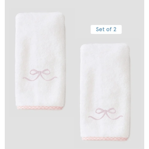 Burp Cloths (pair) - Pink Bows