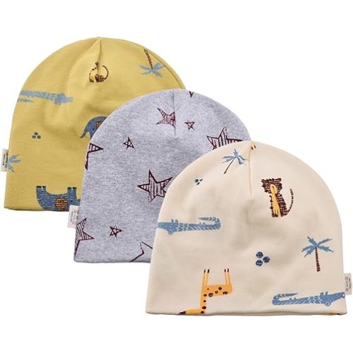 Baby Turban Hat for Girl Boy 0-3 Years Old Infant Bow Head Wrap Soft Knotting Cap for Toddler Kids Babies