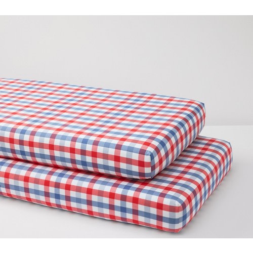 Gingham Organic Crib Fitted Sheet