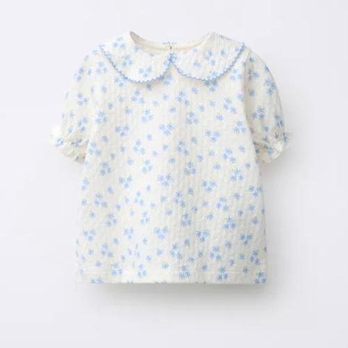 FLORAL TEXTURE T-SHIRT - Ecru | ZARA United States