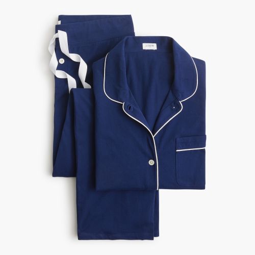 Long-sleeve knit top and pant pajama set