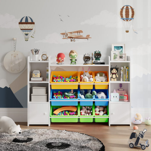 Viv + Rae™ Lafon Manufactured Wood Toy Organizer with Bins & Reviews | Wayfair