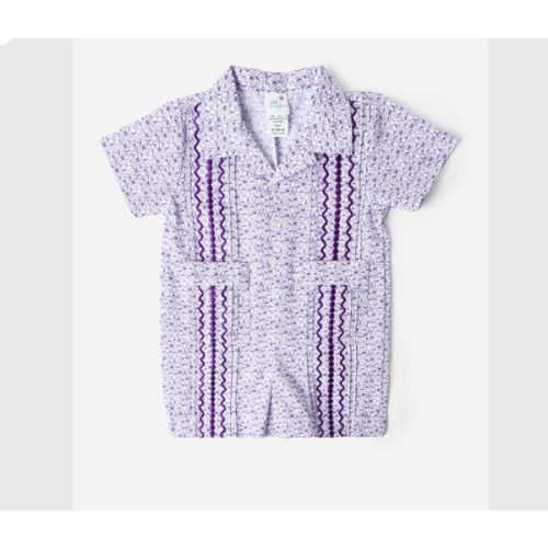 Six Honeybees Baby Boys' Guayabera Romper | $76.00 | Saint Bernard