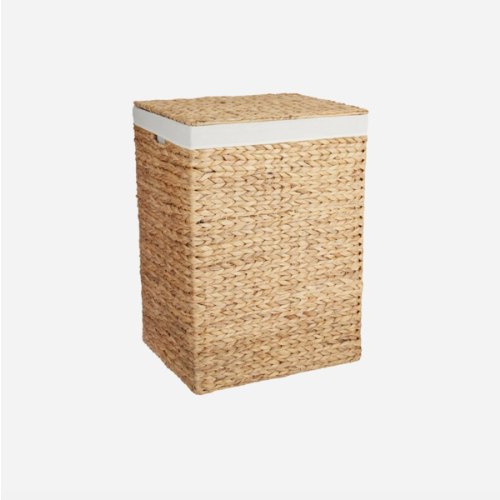 Natural Water Hyacinth Laundry Hamper, Medium