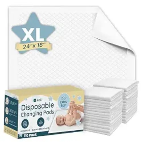 Reli. Premium XL Disposable Baby Changing Pad Liners | XL 24" x 18"