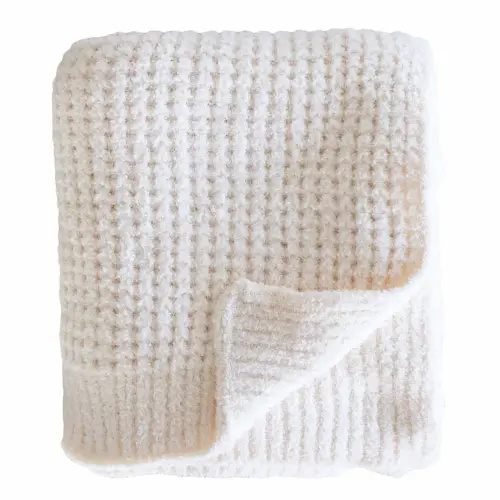 CuddleLane™ Luxe Waffle Blankets (Whisper/Baby Blanket)