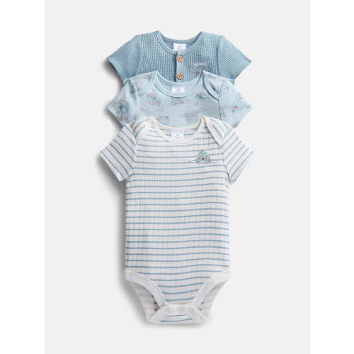 Disney Baby Stitch Bodysuits with Short Sleeves, 3-Pack, Sizes Newborn-18M
