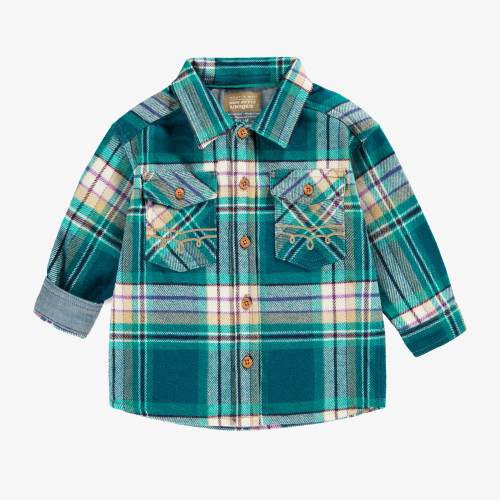 Chemise turquoise à carreaux, bébé | Souris Mini - Souris Mini
