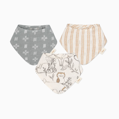 Crane Baby Cotton 4 Layer Muslin Bib Set (3 Pack) - Ezra