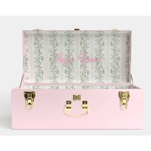 Petite Trunk - Pink - Darling Dogwood / Embroidery