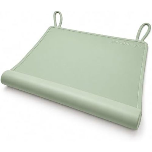 Table Tyke Baby Restaurant Placemat, Silicone Edge Bumper, Sage Green