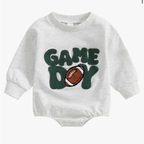 VISGOGO Newborn Infant Baby Boy Girls Oversized Romper Little Dude Sweater Onesie Coming Home Outfit Neutral Clothes