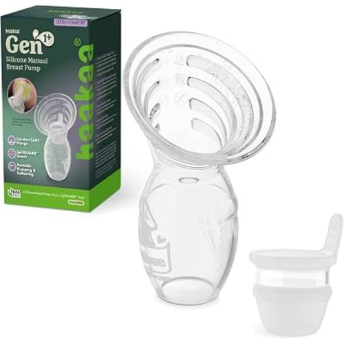 haakaa Gen.1 Plus Silicone Manual Breast Pump 4oz & SpillGUARD Insert Set