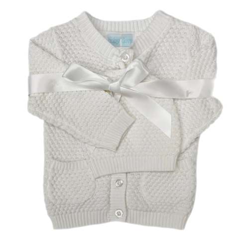 Baby Dove White Cable Sweater w/ Hat