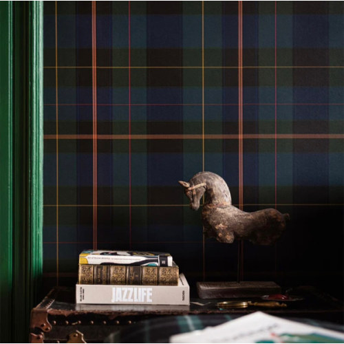 Equestrian Plaid Wallpaper