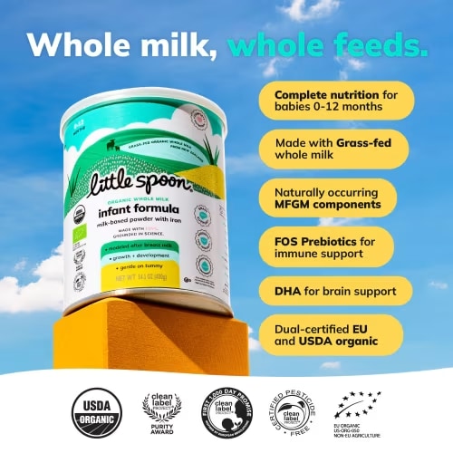 Organic Whole Milk Baby Formula | Little Spoon