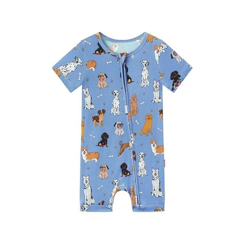EASWEET Baby Boys Bamboo Viscose Short Sleeve Romper Soft Comfy Infant Summer Jumpsuit